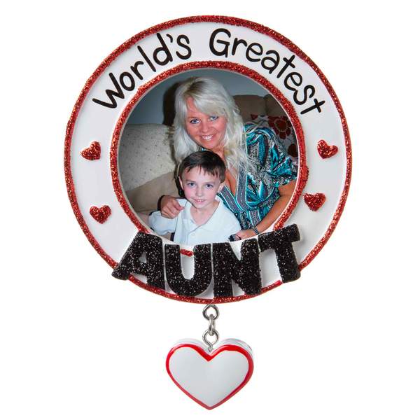 Item 459520 World's Greatest Aunt Photo Frame Ornament