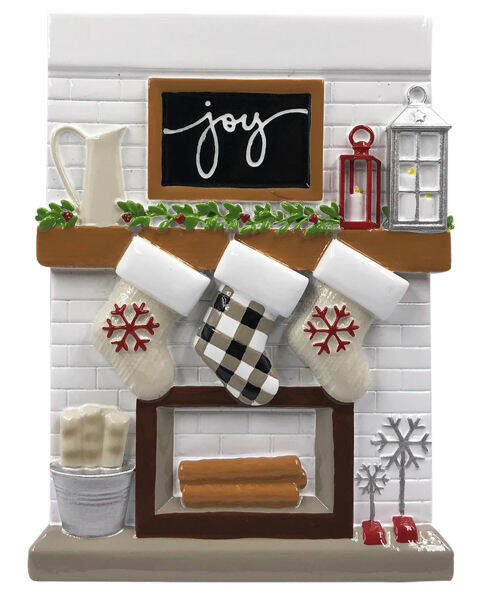 Item 459546 Fireplace Mantle Family Of 3 Ornament