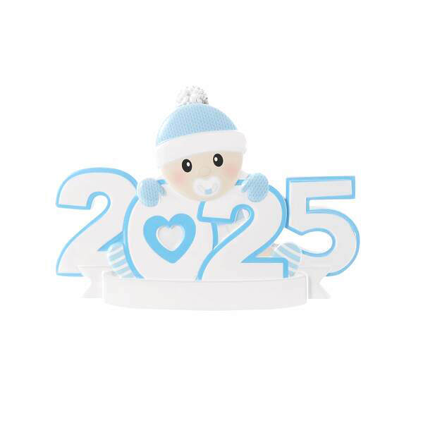 Item 459565 2025 Babys First Blue Ornament
