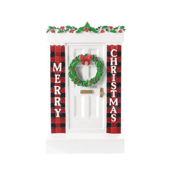 Item 459779 Plaid Merry Christmas Door Ornament