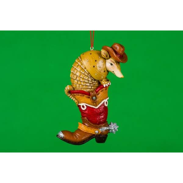 Item 483682 Armadillo In Boot Ornament