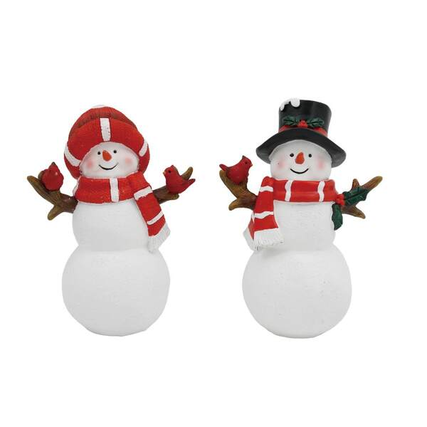 Item 501136 Snowman With Cardinal Figure