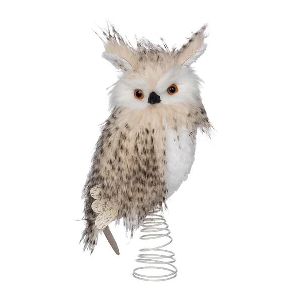 Item 501170 Feather Owl Tree Topper