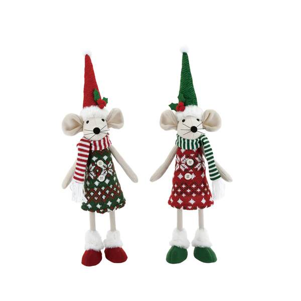 Item 501326 Fabric Bobbling Mouse Figure