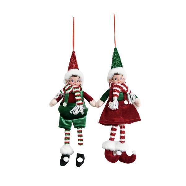 Item 501338 Plush Elf Ornament