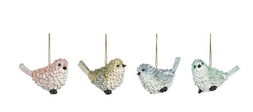 Item 501389 Pearl Winter Bird Ornament