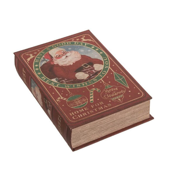 Item 501445 MDF Christmas Book Decor