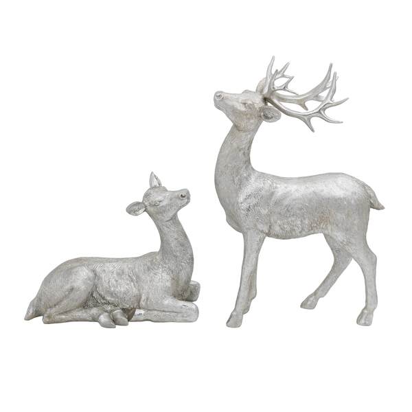 Item 501757 Silver Buck/Doe Figure