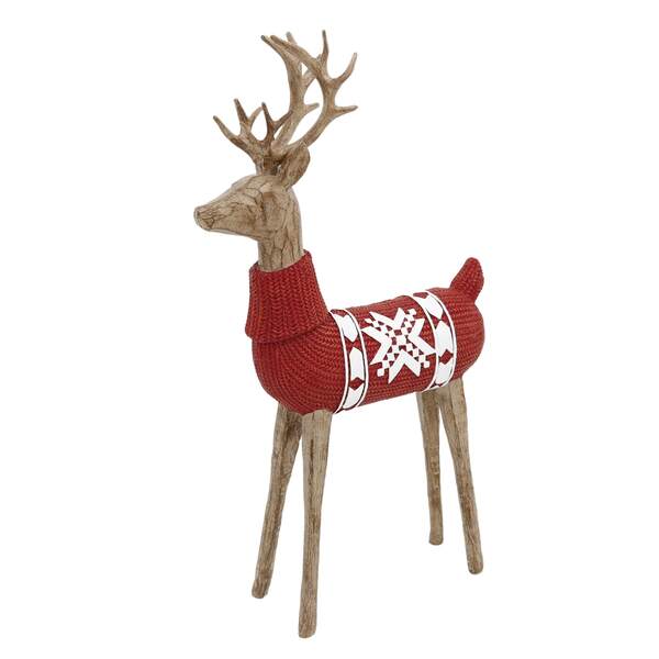 Item 501847 Reindeer In Decorative Red Sweater