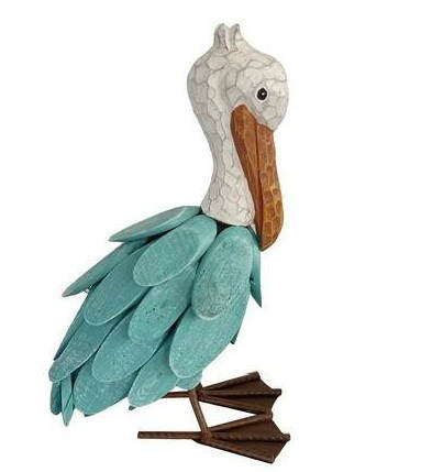 Item 516019 Metal And Driftwood Pelican