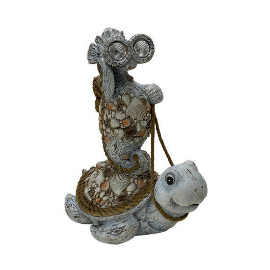 Item 516067 Stacked Solar Turtle and Seahorse Figure