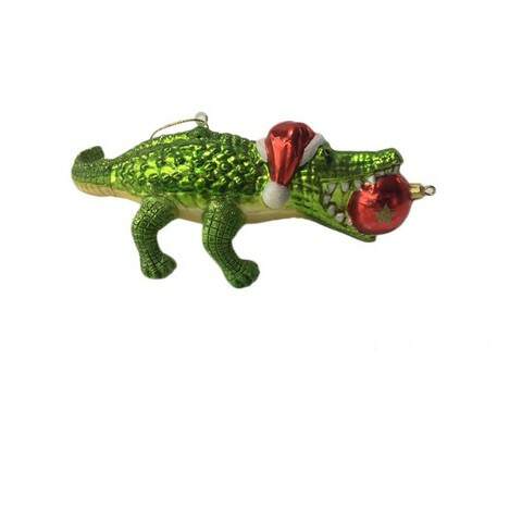 Item 516074 Gator With Santa Hat Ornament