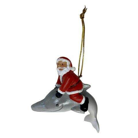 Item 516489 Santa And Dolphin Ornament