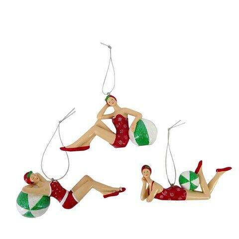 Item 516514 Vintage Lady and Ball Ornament
