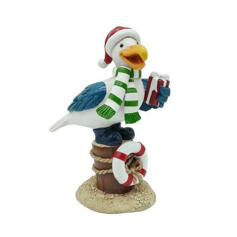 Item 516573 Santa Pelican On Piling