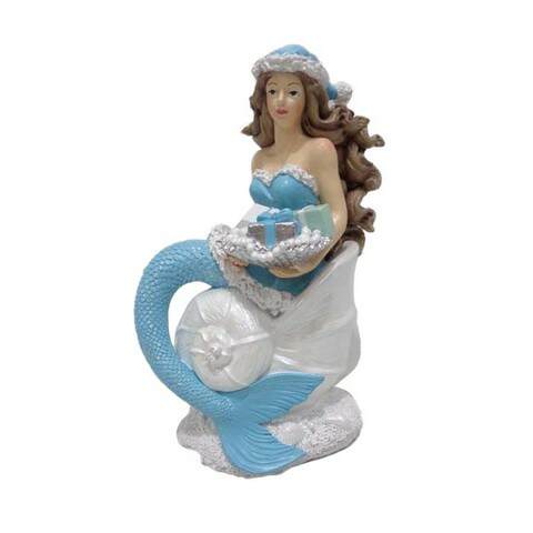 Item 516712 Sitting Mermaid With Gifts Figure