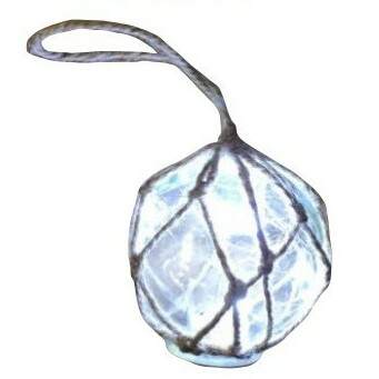Item 516715 LED Glass And Rope Ball Ornament