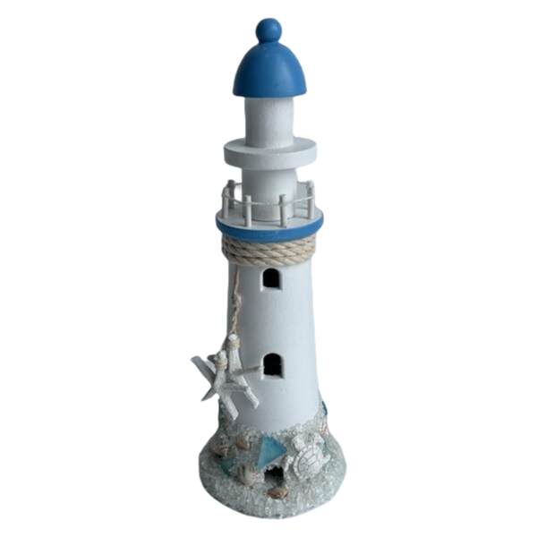 Item 519180 White Lighthouse With Blue Top