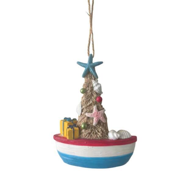 Item 519707 Christmas Tree Boat Ornament