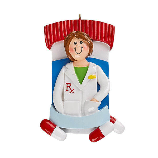 Item 525025 Pharmacist Girl Ornament