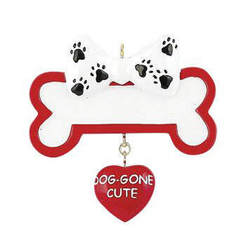Item 525070 Dog Gone Cute Bone Ornament