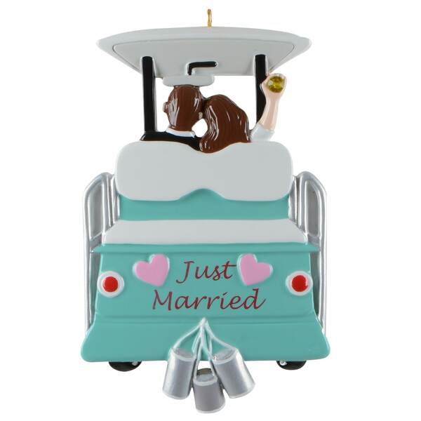 Item 525253 Just Married Golf Cart Ornament