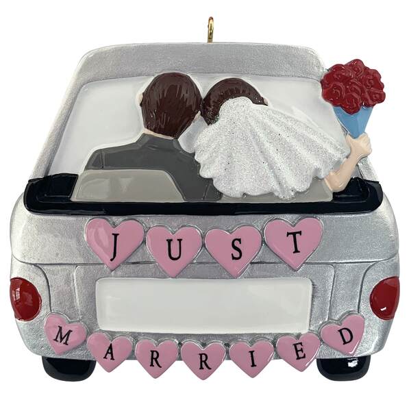 Item 525254 Just Married Car Ornament