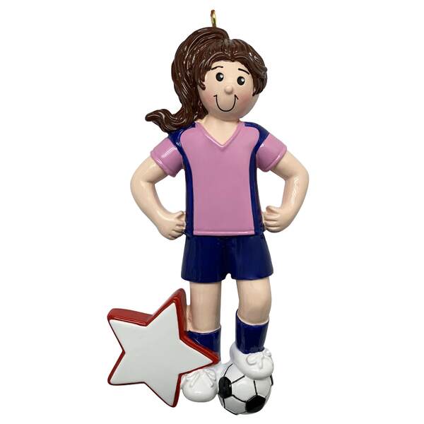 Item 525257 Soccer Action Girl Ornament