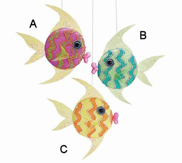 Item 527012 Tropical Stripe Fish Ornament