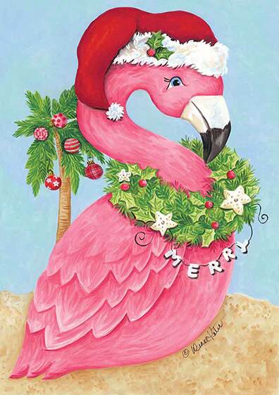 Item 552090 Merry Flamingo Christmas Cards