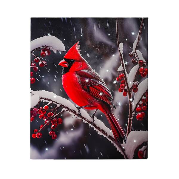 Item 558257 Cody The Cardinal Lighted Canvas