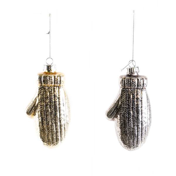 Item 558286 Glass Mitten Ornament