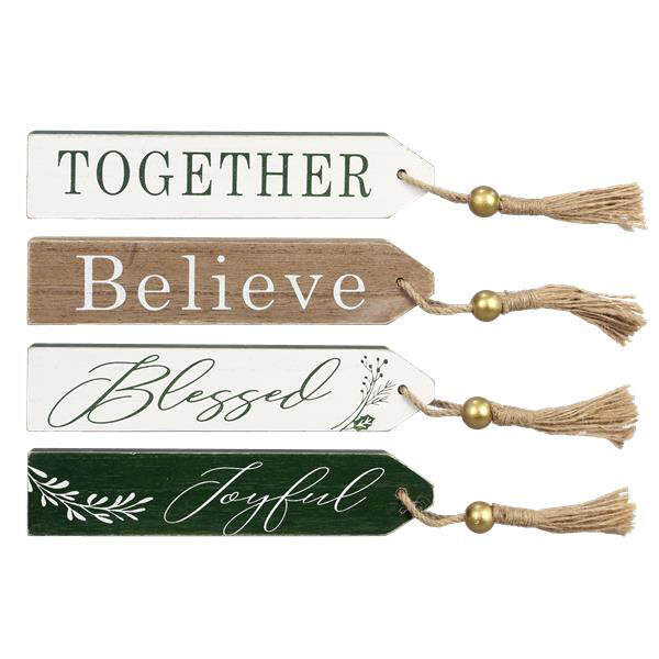 Item 601127 Wood Block Tabletop Sign