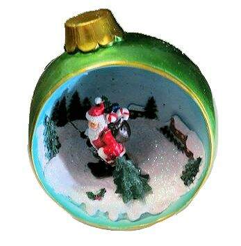 Item 601529 LED Lighted Santa In Ornament Diorama