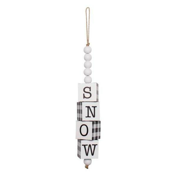 Item 609001 Snow Beaded Cube Ornament