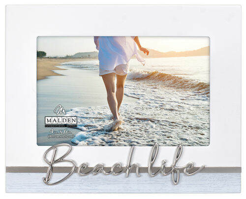 Item 647012 Beach Life Metal Inlay Picture Frame