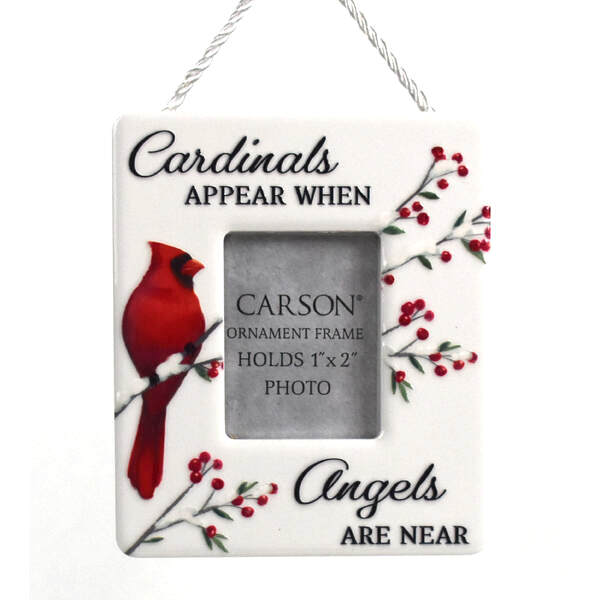 Item 655050 Cardinal Appear Angels Near Frame Ornament