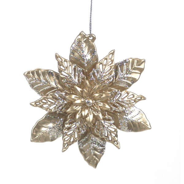 Item 803050 Champagne Poinsettia Ornament
