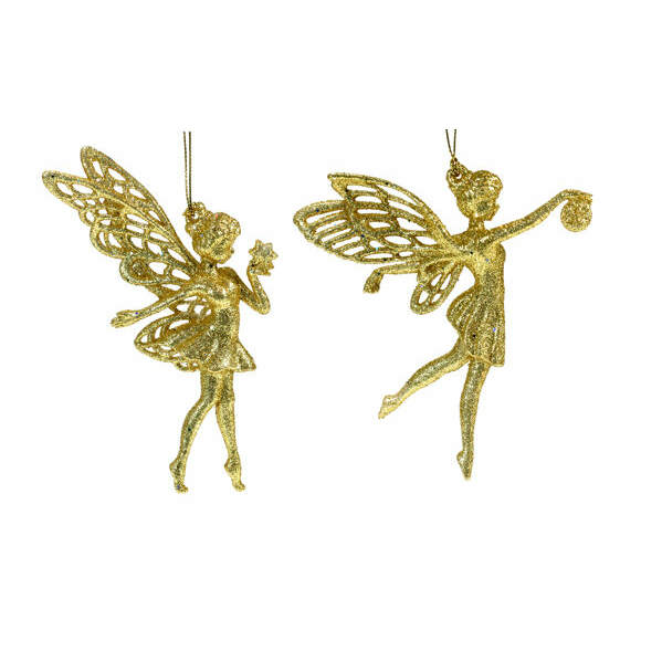Item 805032 Gold Glitter Fairy Ornament