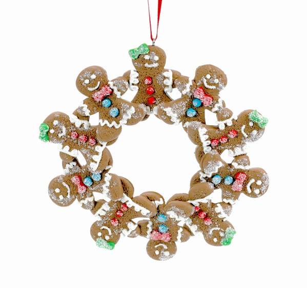 Item 820034 Gingerbread Wreath Ornament