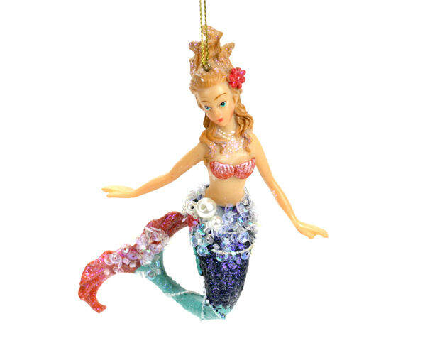 Item 820085 Pink and Blue Mermaid Ornament