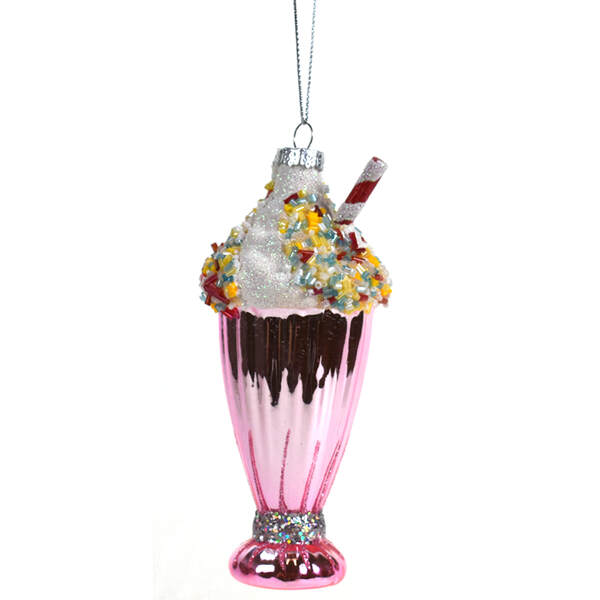 Item 820135 Glass Sundae Ornament