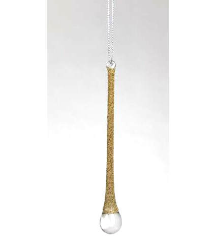 Item 836008 Glass Gold Icicle Ornament