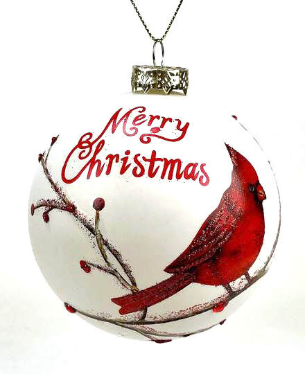 Item 844127 Red Cardinal Ball Ornament