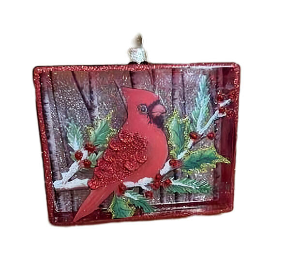Item 844162 Rectangle Cardinal Ornament