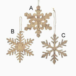 Item 100062 Wooden Snowflake Ornament