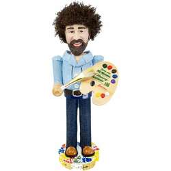 Item 100120 Bob Ross With Palette Nutcracker