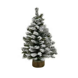 Item 100195 Flocked Mini Canadian Pine Tree