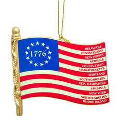 Item 100232 thumbnail America 250th 1776 Flag Ornament