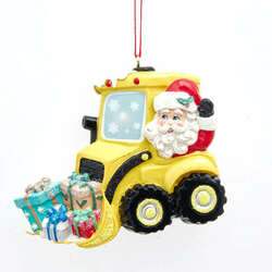 Item 100240 thumbnail Santa In Bulldozer Ornament